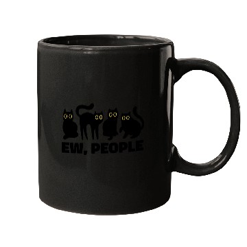 Discover Ew People Funny Black Cats  Mugs