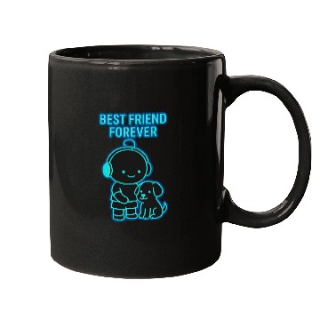 Discover Best Friend Forever Neon Illustration Mugs