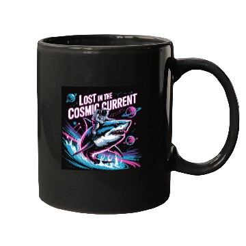 Discover Cosmic Shark Astronaut Adventure Mugs