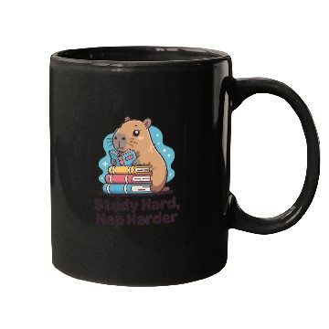 Discover Cute Hamster Reading with Books Mugs