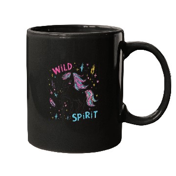 Discover Colorful Wild Unicorn Spirit Design Mugs