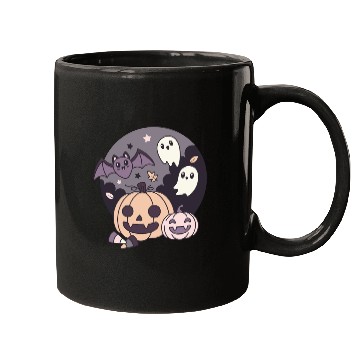 Discover Halloween Kawaii Pumpkin Ghost Bat Mugs