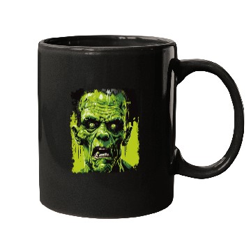 Discover Green Zombie Halloween Monster Horror Design Mugs