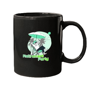 Discover Relaxing Retirement Party Illustration Mugs