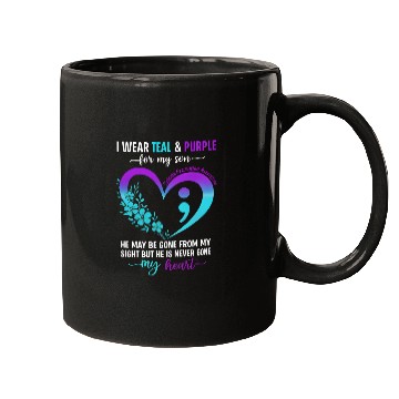 Discover I Wear Teal & Purple for My Son Suicide Prevention Mugs