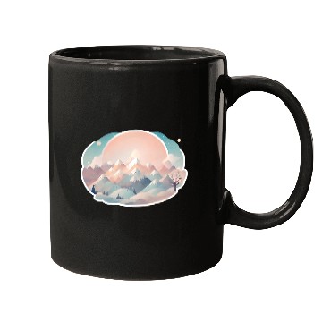 Discover Serene Mountain Range with Sunrise Mugs