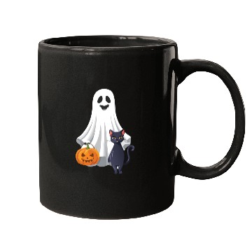 Discover Halloween Ghost Cat Pumpkin Mugs