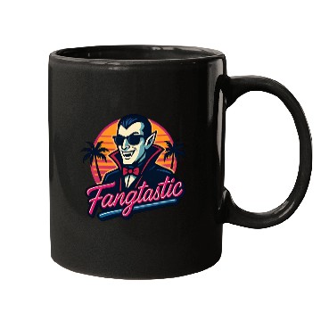 Discover Fangtastic – Retro Vampire Neon Style Mugs