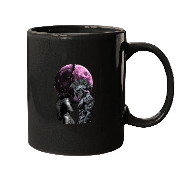 Discover Ancient Warrior Battle Moon Scene Mugs