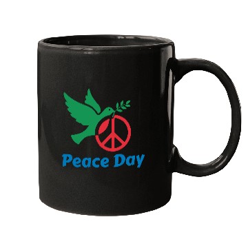 Discover Peace Day Dove with Olive Branch Mugs