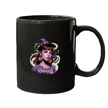 Discover Enchanting Witch Portrait Design Mugs