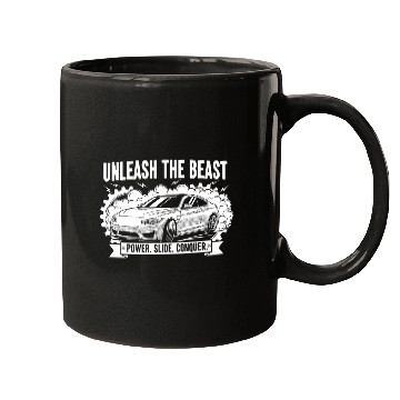 Discover Unleash the Beast Drift Car Design Mugs