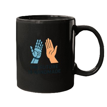 Discover The Future Is Handmade – Human & Robot High Five T Mugs