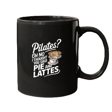 Discover Pie and Latte Humor Design Mugs