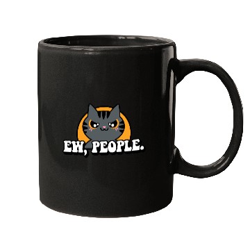Discover Ew, People – Funny Cat Introvert Design Mugs