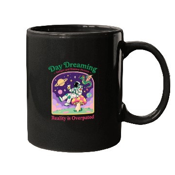 Discover Space Dreamer Astronaut Mushroom Patch Mugs