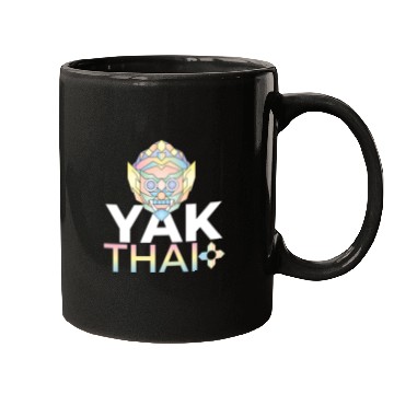 Discover Colorful Geometric Thai Hanuman Illustration Mugs