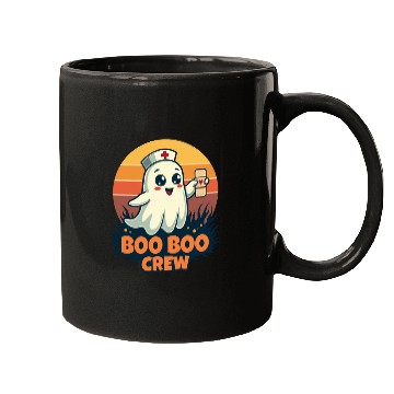 Discover Halloween Boo Boo Crew Cute Ghost Nurse Doctor Mugs