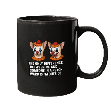 Discover Psycho Chihuahua Clown Meme  Mugs