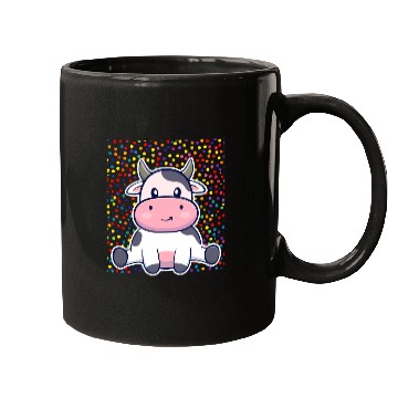 Discover Cute Cartoon Cow with Polka Dots Mugs