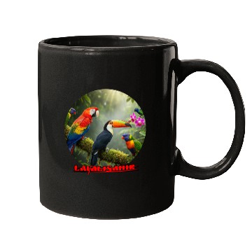 Discover Vibrant Tropical Bird Collection Design Mugs