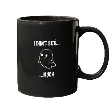 Discover I Don't Bite... Much - Cute Vampire Ghost Mugs