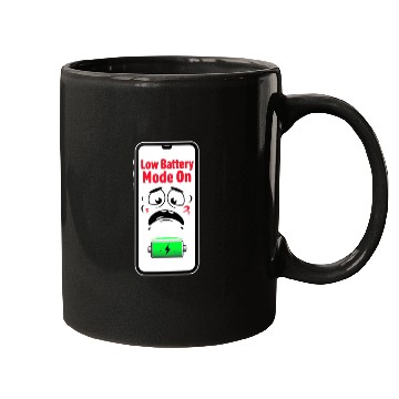 Discover Low Battery Mode Sad  Mugs