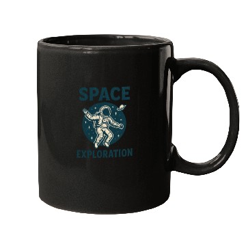 Discover Space Exploration Astronaut Design Mugs
