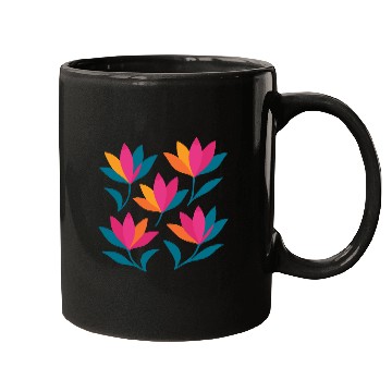 Discover Colorful Abstract Tulips Graphic Mugs