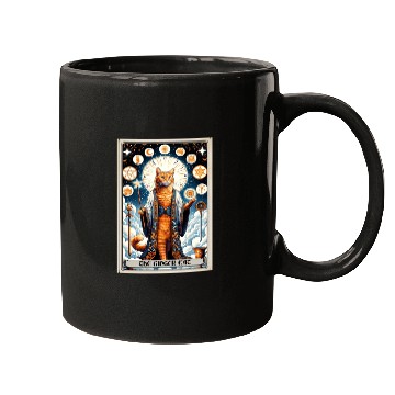 Discover Orange The Ginger Cat Tarot Card Cat Mugs
