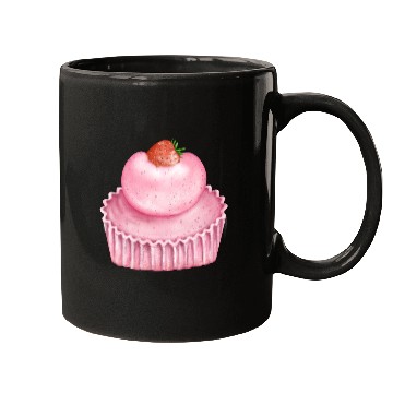 Discover Strawberry Pink Pastry Design Mugs