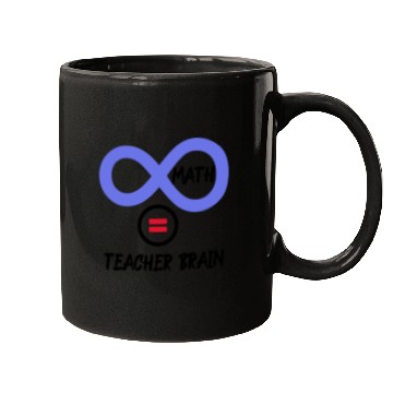 Discover Teacher brain = ∞ math Algebra Teacher Mugs
