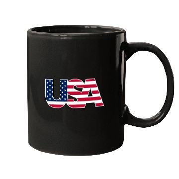 Discover USA Flag Colors Logo Mugs