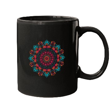 Discover Vivid Floral Mandala Pattern Mugs
