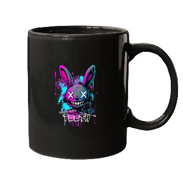Discover Graffiti Bunny Teeth Streetwear Mugs