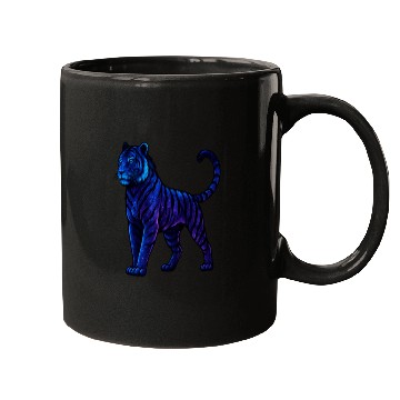 Discover Celestial Galaxy Tiger Illustration Mugs