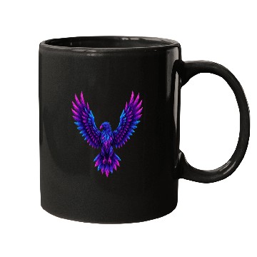 Discover Vivid Blue-Purple Mythical Phoenix Mugs