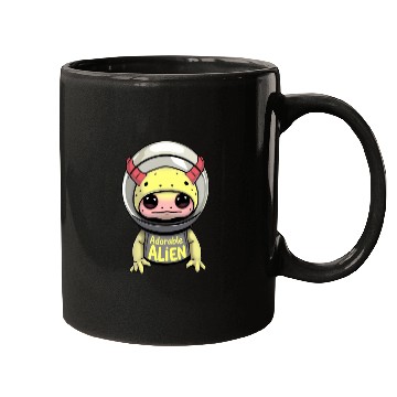 Discover Adorable Alien in Space Helmet Mugs
