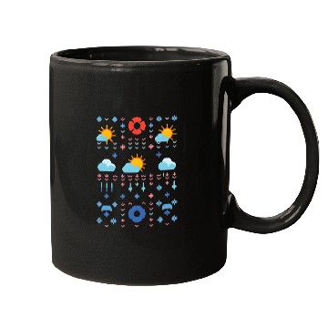 Discover Celestial Weather Pattern Illustration Mugs