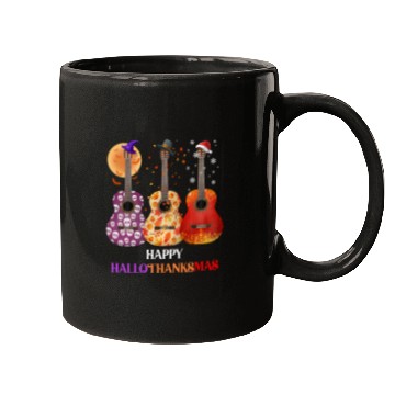 Discover Happy HalloThanksMas Guitar  Mugs