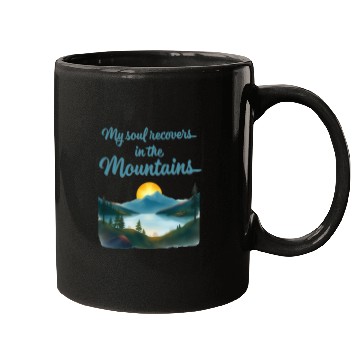 Discover Mountains and Sunrise Inspirational quote Mugs