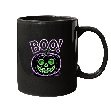 Discover Neon Jack-O-Lantern Halloween Design Mugs