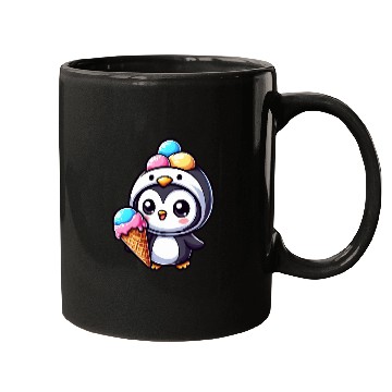 Discover Funny penguin ice cream sweet cartoon summer Mugs
