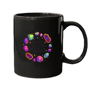 Discover Vibrant Cosmic Ruby Crystal Art Mugs