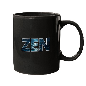 Discover Ocean Waves Zen Logo Mugs