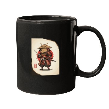 Discover Anthropomorphic Warrior Hamster in Samurai Armor Mugs