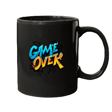 Discover Graffiti Style Game Over Design Mugs