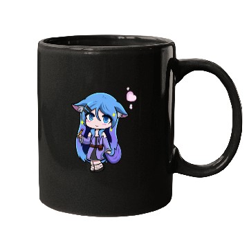 Discover Chibi Anthro Cat Witch Illustration Mugs