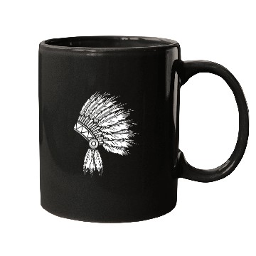 Discover NATIVE AMERICAN HEAD PIECE Mugs