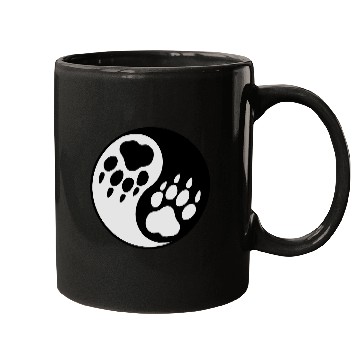 Discover wolf paw ying yang Mugs